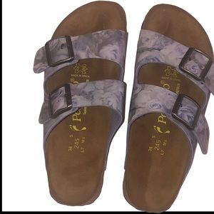 Birkenstock Papillio Arizona floral sandals.